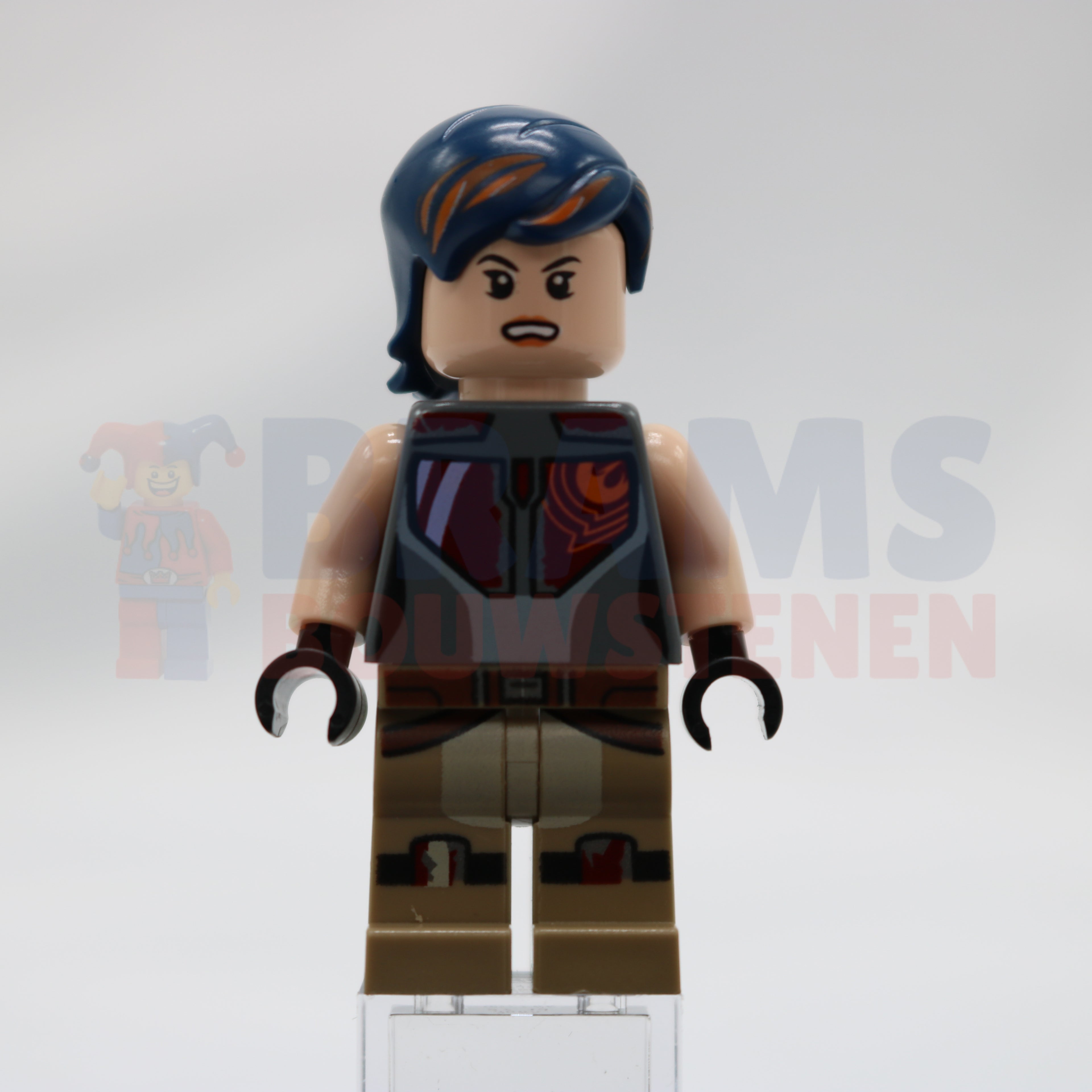 Minifig sw0616 - Sabine Wren - Dark Blue with Orange Highlights Hair